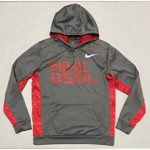 Nike Hoodie Mens Medium Sweater Sweatshirt Therma Fit Swoosh Baseball Team Bsbl